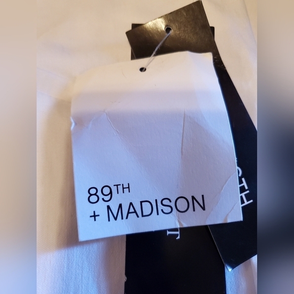 89TH+ Madison Ankle Length Pants High Rise High waiste white jeans clean white - Picture 12 of 13